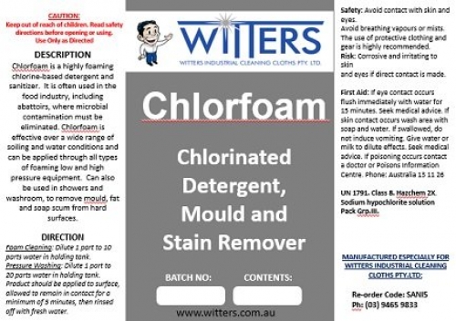 Chlorofoam Chlorine Based Detergent - 5lt