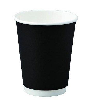 Eco Smooth Double Wall Coffee Cups - 12oz Black