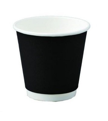 Eco Smooth Double Wall Coffee Cups - 8oz Black
