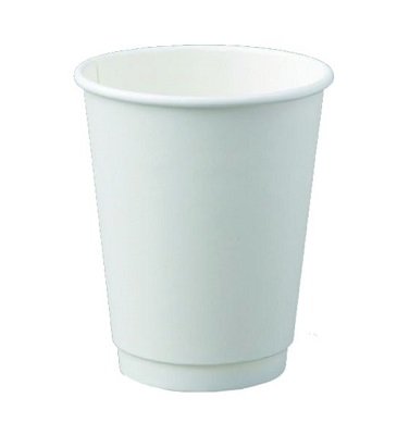 Eco Smooth Double Wall Coffee Cups - 12oz White