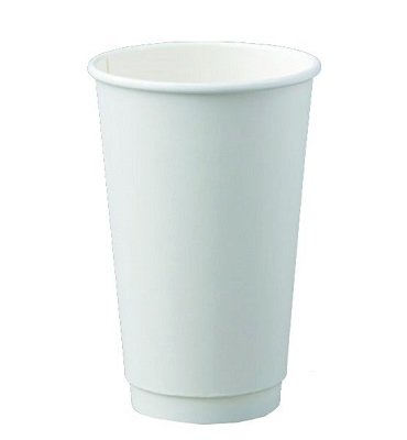 Eco Smooth Double Wall Coffee Cups - 16oz White