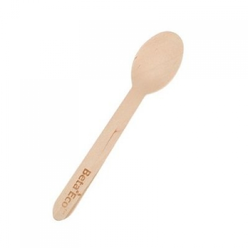 BetaEco Wooden Cutlery - Dessert Spoons