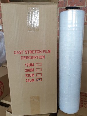 Pallet Wrap - Hand Cast Clear - 25um thick - 1 roll