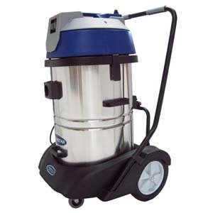 60lt Commercial Stainless Steel Wet and Dry Vacuum Cleaner - 2 Motor