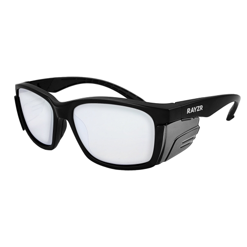 Rayzr Safety Glasses - Matte Black Frame - Clear Lens
