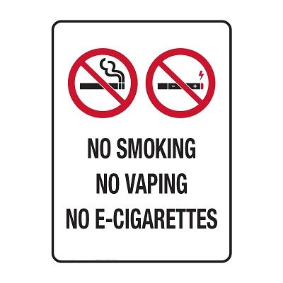 No Smoking - Vaping - E-Cigarettes - Poly Sign