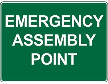 Emergency Assembly Point - Poly Sign