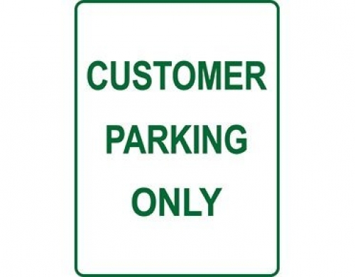 Customer Parking Only - Metal Sign