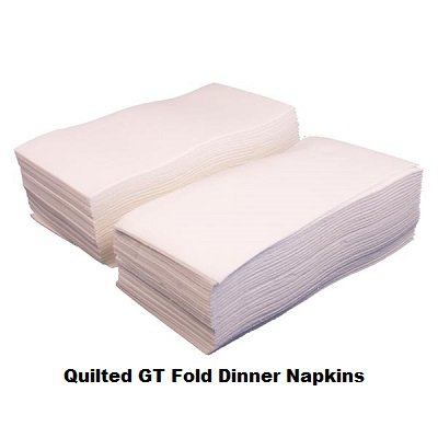 Quilted GT Fold Dinner Napkins White