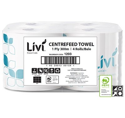 Livi Essentials Centrefeed Hand Towel (3219cw)