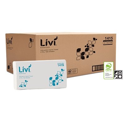 Livi Essentials Premium Ultraslim Hand Towels (1516cw)