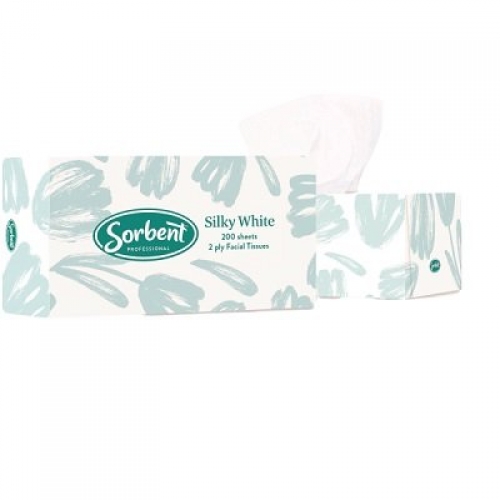Sorbent Silky White Facial Tissues - Hypo-allergenic
