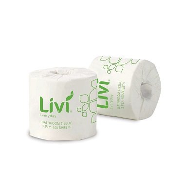 Livi Everyday Toilet Paper 2ply 400 sheet x 48 rolls