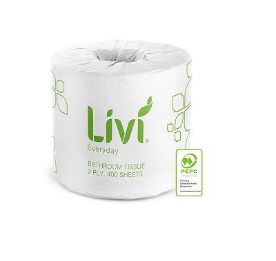 Livi Everyday Toilet Paper 2ply 400 sheet x 48 rolls