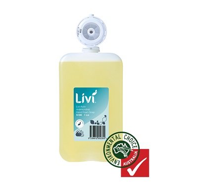 Livi Activ Antimicrobial Hand Foam Soap 6 x 1lt Pods