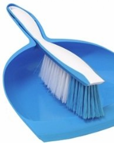 Premium Dustpan & Brush Set - Blue