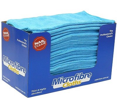 Microfibre Cloth Bulk Dispenser Box - 50 pack - Blue