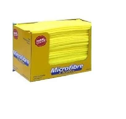 Microfibre Cloth Bulk Dispenser Box - 50 pack - Yellow