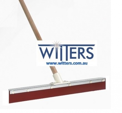 Aluminium Squeegee with Red Rubber - 457mm with Handle