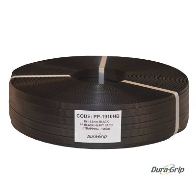 Black Heavy Duty Poly Strapping 19mm Roll