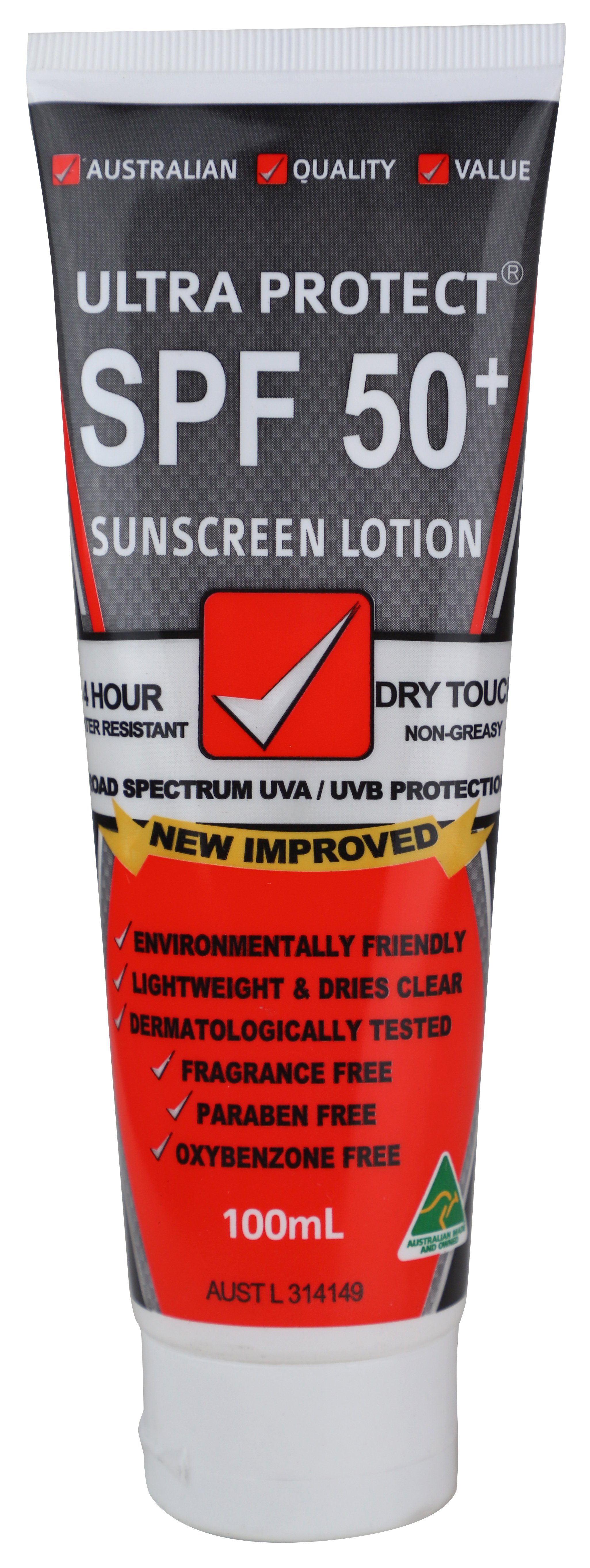 SPF 50+ Sunscreen Lotion, 100ml Tube