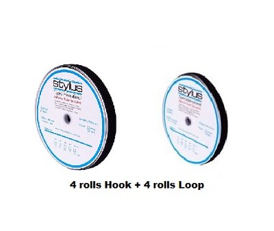 25mm Self Adhesive Hook and Loop - Black
