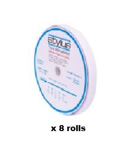 25mm Self Adhesive Hook - White 8 rolls