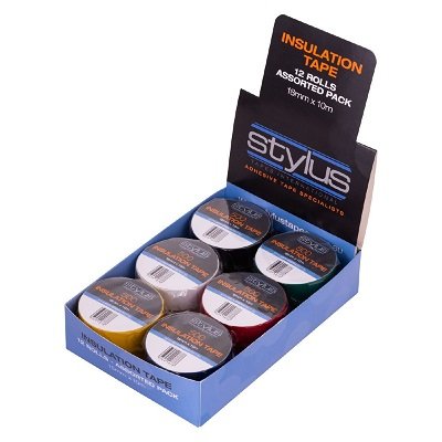 Insulation Tape - Mixed Colours 12 pack