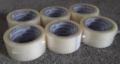 Packaging Tape Clear Hot Melt Adhesive - 48mm x 6 rolls