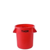 38lt Thor Round Plastic Bin - Red
