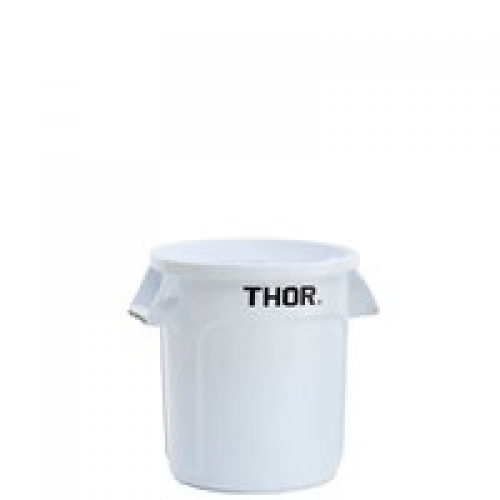38lt Thor Round Plastic Bin - White