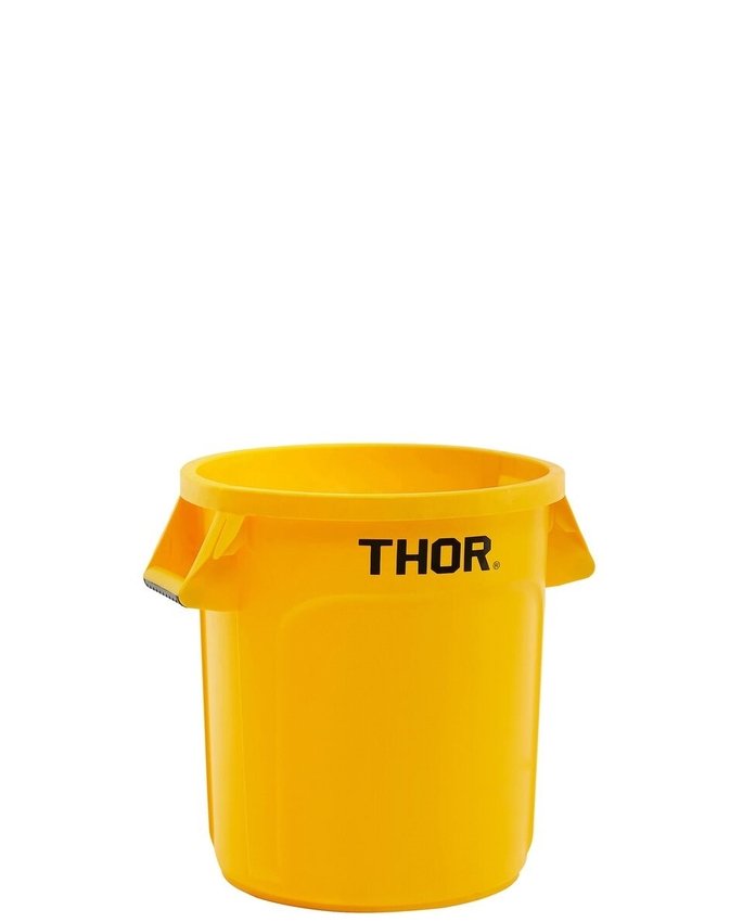 38lt Thor Round Plastic Bin - Yellow