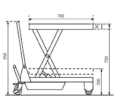 Manual Scissor Lift Table - 150kg